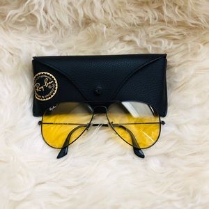 RARE Yellow Ray Bans. Like NEW